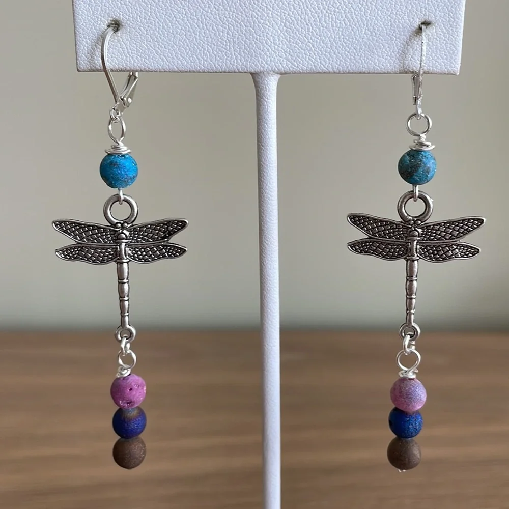 Hand Crafted dangling dragonfly
